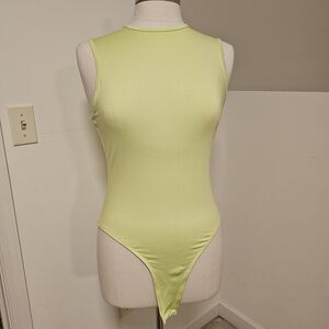 SHEIN Basics Neon Green Bodysuit NWT